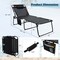 Costway 1/2 PCS Oversize Folding Chaise Lounge with Backrest Detachable Pillow Pocket